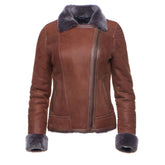 Women B3 RAF Bomber Brown Aviator Jacket